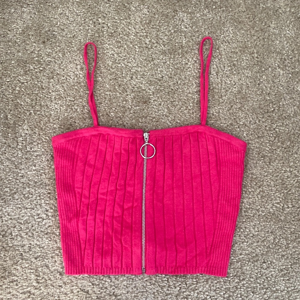 Pacsun Kendall & Kylie collection crop top with zipper